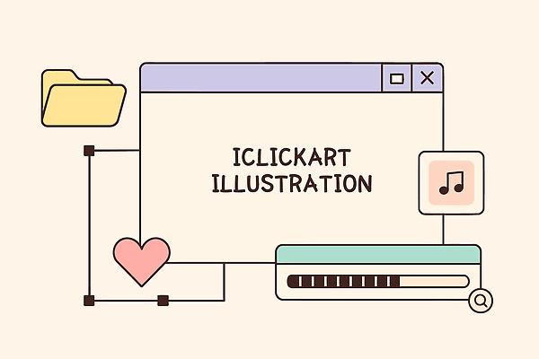음표 일러스트 사람없음 즐거움 파일 온라인 인터넷창 게이지 살구색 벡터 국내일러스트 AI파일 기호 감정 음악 컬러 인터넷 파일형식
