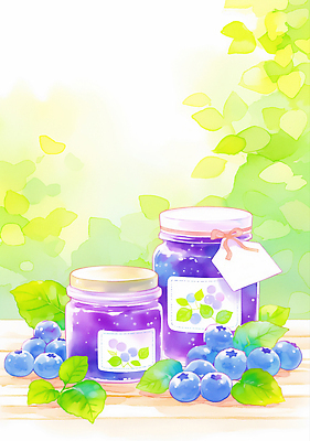 JPG 열매 리본 스티커 잎 일러스트 아침 유리병 수채화 사람없음 연두색 라벨 신선 병 잼 블루베리 나무탁자 싱그러움 홈메이드 블루베리잼 국내일러스트 AI일러스트 AI콘텐츠 주간 식물 식기 과일 탁자 병_용기 프레임 초록색 소스_음식 만들기 과일잼 파일형식