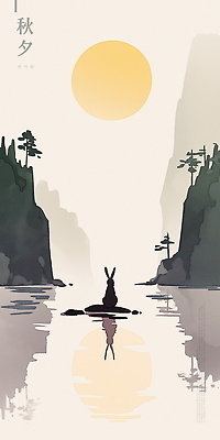 PSD 실루엣 호수 일러스트 자연 바위산 사람없음 햇빛 반사 평화 추석 가을 토끼 소나무 그림 한국화 국내일러스트 나무 계절 명절 컨셉 포유류 촬영기법 반려동물 태양 돌산 동양화 생태계 파일형식