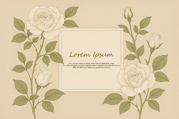 PSD 편집이미지 꽃 예술 잎 사람없음 장미 빈티지 고급 편지 꽃봉오리 베이지색 뷰티풀 카피스페이스 세련 이미지편집 카드프레임 식물 컬러 컨셉 프레임 공백 파일형식