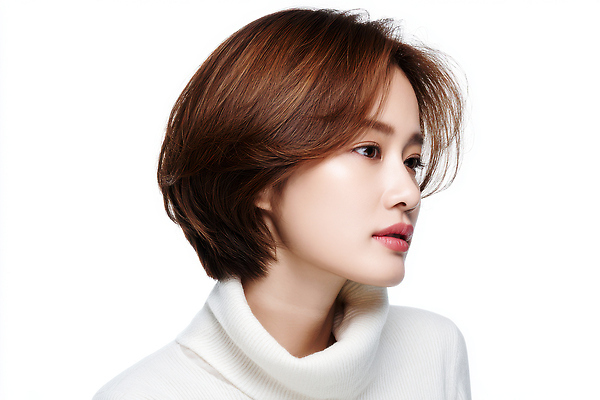 JPG 편집이미지 여자 패션 얼굴 짧은머리 갈색머리 한명 상반신 성인 뷰티 매력적 우아함 편안함 이발 스타일링 의료성형뷰티 성인여자한명만 편집실사 AI인물포토 AI콘텐츠 1 헤어스타일 컨셉 사람 신체부위 감각 CG 여자한명만 성인여자만 파일형식 AI포토