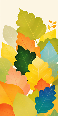 JPG 식물 디자인 컬러 낙엽 일러스트 자연 나뭇잎 풍경 사람없음 다양 가을 알록달록 국내일러스트 AI일러스트 AI콘텐츠 계절 다수 잎 컬러풀 생태계 파일형식