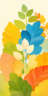 JPG 식물 컬러 낙엽 일러스트 자연 풍경 사람없음 다양 가을 알록달록 국내일러스트 AI일러스트 AI콘텐츠 계절 다수 잎 컬러풀 생태계 파일형식