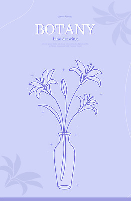 디자인 예술 잎 라인일러스트 일러스트 사람없음 장식 반짝임 꽃병 보라색 백합 라인아트 드로잉 보테니컬아트 국내일러스트 AI파일 식물 꽃 선 컬러 모션 미술 파일형식 벡터