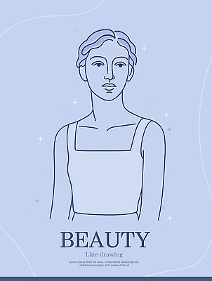 디자인 여자 예술 라인일러스트 일러스트 한명 상반신 파란색 민소매 뷰티 우아함 스케치 라인아트 드로잉 뷰티풀 창의성 국내일러스트 AI파일 1 선 컬러 컨셉 상의 미술 사람 파일형식 벡터