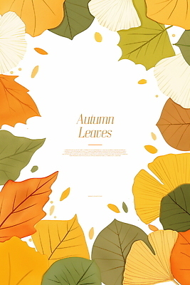 PSD 식물 디자인 백그라운드 단풍 낙엽 일러스트 자연 나뭇잎 프레임 풍경 사람없음 가을 카피스페이스 차분 국내일러스트 계절 컨셉 잎 공백 생태계 파일형식