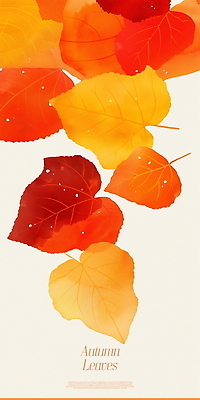 PSD 예술 백그라운드 단풍 일러스트 자연 수채화 따뜻함 풍경 사람없음 빨간색 노란색 주황색 가을 색채 국내일러스트 계절 컬러 잎 생태계 파일형식