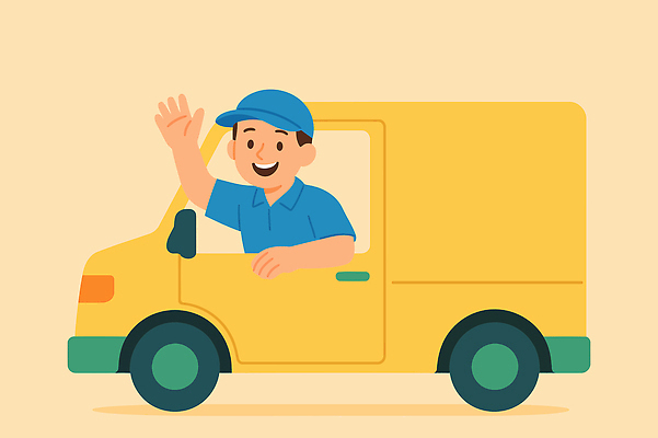 직업 남자 일러스트 자동차 친절 대화 한명 웃음 일상 노란색 운전 배달원 즐거움 서비스 단순화된 국내일러스트 AI파일 1 감정 육상교통 컬러 모션 표정 말하기 사람 라이프 파일형식 벡터
