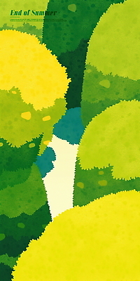 PSD 나무 일러스트 자연 하늘 나뭇잎 풍경 사람없음 초록색 여름 평화 환경 고요 여름풍경 산책로 숲속 국내일러스트 식물 계절 길 컬러 컨셉 잎 숲 생태계 파일형식 여름_계절