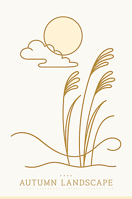 구름 라인일러스트 일러스트 자연 하늘 바람 잔디 사람없음 햇빛 태양 노란색 평화 벼 가을 농촌 라인아트 명상 차분 국내일러스트 AI파일 자연요소 식물 계절 선 컬러 컨셉 날씨 곡류 시골 생태계 파일형식 벡터