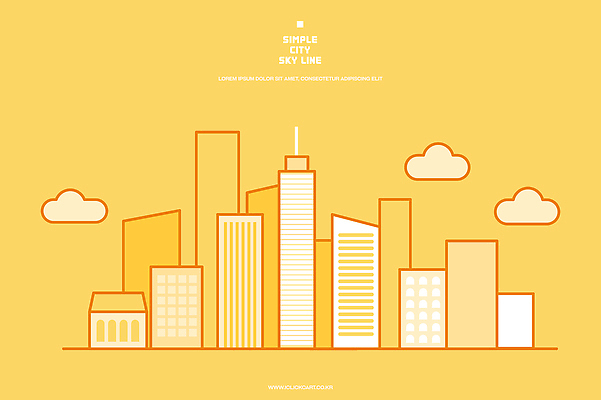 구름 디자인 일러스트 비즈니스 풍경 사람없음 건물 노란색 고층빌딩 도심 모던 스카이라인 국내일러스트 AI파일 자연요소 건축물 컬러 빌딩 도시 파일형식 벡터