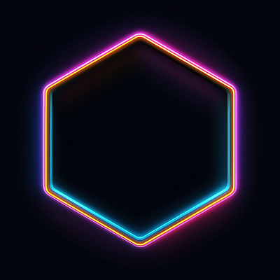 JPG 모양 편집이미지 디자인 예술 선 조명 프레임 사람없음 그래픽 장식 빛 컬러풀 검은색 분위기 모던 육각형 독창 창의성 네온아트 편집실사 AI컴퓨터그래픽 AI콘텐츠 도형 컬러 컨셉 CG 네온 파일형식