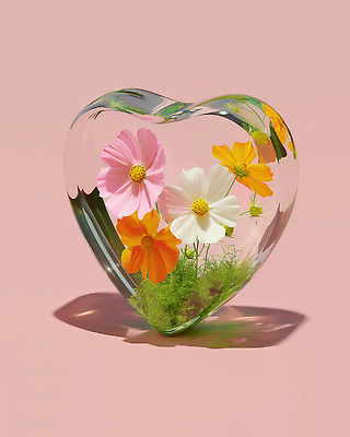 JPG 편집이미지 디자인 꽃 예술 오렌지 유리 그림자 사랑 사람없음 장식 인테리어 흰색 하트 투명 화려 오브젝트 그림 생화 이미지편집 편집실사 AI컴퓨터그래픽 AI콘텐츠 모양 식물 감정 컬러 컨셉 과일 재질 CG 파일형식