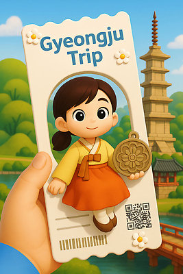 JPG 구름 전통 손 옷 여자 전통문화 문화 어린이 일러스트 하늘 휴가 한국 한명 들기 앉기 건물 신체부위 관광지 귀여움 경주 티켓 역사 석탑 한복 바코드 기념품 QR코드 수막새 안내서 국내일러스트 AI일러스트 AI콘텐츠 자연요소 1 한국전통 건축물 아시아 여행 컨셉 모션 사람 탑 전통의상 경상북도 오브젝트 파일형식