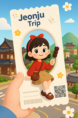 JPG 전통 손 여자 행복 문화 어린이 가방 일러스트 휴가 디저트 산 한국 한명 들기 앉기 건물 신체부위 관광지 귀여움 티켓 꼬치 즐거움 전단 한옥마을 전주 국내일러스트 AI일러스트 AI콘텐츠 1 건축물 잡화 감정 아시아 음식 여행 컨셉 모션 한옥 사람 마을 전라북도 홍보물 파일형식