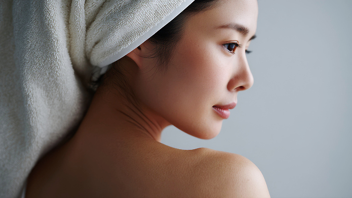 JPG 편집이미지 헤어스타일 여자 조명 한명 성인 생활 수건 우아함 편안함 모던 헤어관리 머리감기 두피관리 의료성형뷰티 스타일 성인여자한명만 편집실사 AI인물포토 AI콘텐츠 1 컨셉 사람 위생용품 뷰티 청결 감각 CG 여자한명만 성인여자만 파일형식 AI포토