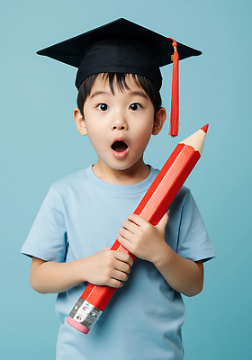 JPG 편집이미지 어린이교육 남자 어린이 하늘색 학사모 졸업식 발렌타인데이 밝음 한명 들기 소년 학습 연필 놀람 기쁨 축하 즐거움 창의성 의료성형뷰티 소년한명만 편집실사 AI인물포토 AI콘텐츠 모자_잡화 1 교육 감정 컨셉 졸업 모션 데이이벤트 학용품 표정 사람 파란색 필기구 CG 남자한명만 소년만 파일형식 AI포토