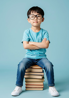 JPG 편집이미지 어린이교육 남자 감정 어린이 컬러 포즈 하늘색 티셔츠 한명 웃음 앉기 소년 책 학습 독서 팔짱 교양 청바지 표현 자신감 호기심 책더미 의료성형뷰티 스타일 소년한명만 안경낌 편집실사 AI인물포토 AI콘텐츠 1 교육 안경 컨셉 셔츠 바지 모션 표정 사람 파란색 CG 무더기 남자한명만 소년만 파일형식 AI포토