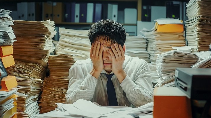 JPG 편집이미지 남자 스트레스 피곤 한명 정장 상반신 성인 사무실 업무 작업 비즈니스맨 혼잡 문서 서류더미 힘듦 의료성형뷰티 성인남자한명만 번아웃증후군 편집실사 머리짚기 AI인물포토 AI콘텐츠 1 옷 컨셉 비즈니스 모션 사람 직장인 사회이슈 CG 남자한명만 성인남자만 파일형식 더미 AI포토