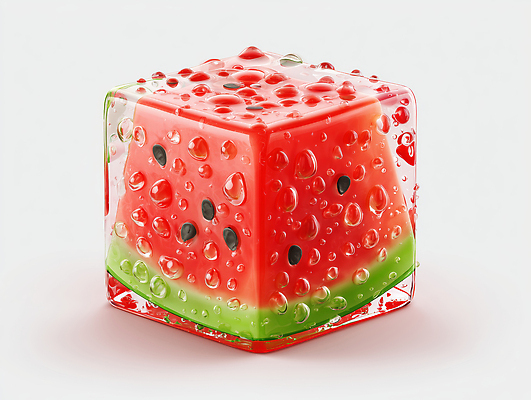 JPG 편집이미지 과일 사람없음 빨간색 여름 얼음 촉촉함 물방울 수분 시원함 큐브 젤리 수박조각 얼림 편집실사 AI컴퓨터그래픽 AI콘텐츠 자연요소 계절 컬러 조각 컨셉 디저트 수박 젖음 CG 파일형식