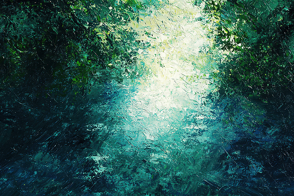 JPG 편집이미지 물결 사람없음 물 빛 수중 어둠 유화 풍경화 편집실사 AI포토 AI콘텐츠 자연요소 미술 CG 그림 파일형식