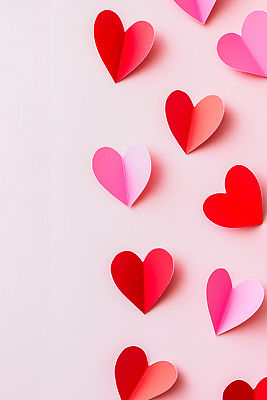 JPG 편집이미지 기념일 종이 분홍색 사랑 사람없음 로맨틱 하트 분위기 배열 편집실사 AI포토 AI콘텐츠 모양 감정 컬러 컨셉 이벤트 CG 파일형식