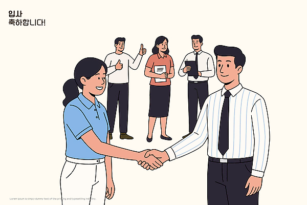여자 남자 일러스트 성공 악수 직장 들기 여러명 기쁨 축하 업무 비즈니스맨 비즈니스우먼 동료 신입사원 따봉 입사 국내일러스트 AI파일 감정 다수 컨셉 회사 비즈니스 관계 모션 사람 손짓 최고 작업 직장인 파일형식 벡터