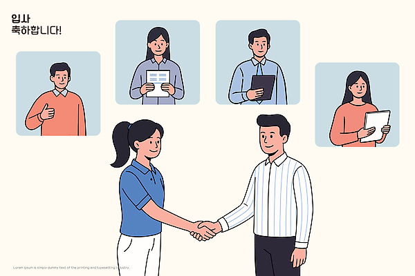 여자 남자 일러스트 성공 회의 악수 직장 들기 여러명 상반신 기쁨 구직 축하 비즈니스맨 비즈니스우먼 신입사원 따봉 입사 국내일러스트 AI파일 감정 다수 컨셉 회사 비즈니스 모션 사람 손짓 최고 직장인 파일형식 벡터