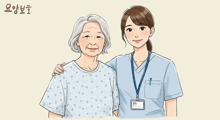 PSD 여자 노년 일러스트 어깨동무 친절 건강 병원 상반신 두명 치료 의사 간호 요양원 노인요양 돌봄 국내일러스트 포즈 의학 모션 사람 성인 의료진 요양 파일형식