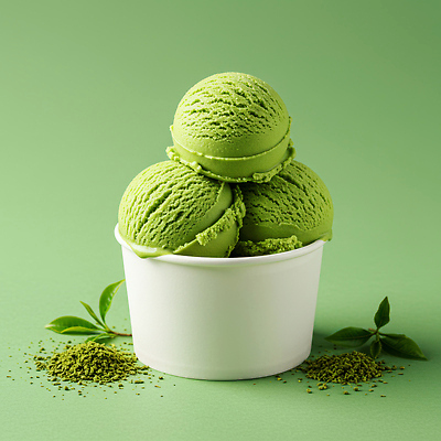 JPG 편집이미지 사람없음 컵 초록색 여름 달콤 맛 차가움 녹차 녹차아이스크림 편집실사 AI포토 AI콘텐츠 식기 계절 컬러 컨셉 아이스크림 차_음료 CG 파일형식