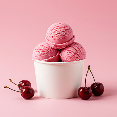 JPG 편집이미지 분홍색 사람없음 컵 여름 체리 차가움 체리아이스크림 맛있는 편집실사 AI포토 AI콘텐츠 식기 계절 컬러 과일 아이스크림 CG 파일형식