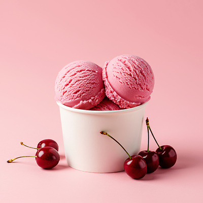JPG 편집이미지 분홍색 사람없음 컵 여름 체리 달콤 맛 차가움 체리아이스크림 편집실사 AI포토 AI콘텐츠 식기 계절 컬러 컨셉 과일 아이스크림 CG 파일형식