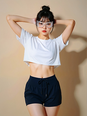 JPG 모델 편집이미지 여자 안경 포즈 티셔츠 장신구 반바지 표정 밝음 한명 상반신 성인 캐주얼 여름 청춘 선글라스 운동 뷰티 유행 손들기 카메라 자신감 개성 여름옷 베이지색 의료성형뷰티 성인여자한명만 편집실사 AI인물포토 AI콘텐츠 1 잡화 옷 계절 감정 컬러 컨셉 셔츠 바지 모션 건강 사람 전자제품 CG 여자한명만 성인여자만 파일형식 여름_계절 AI포토