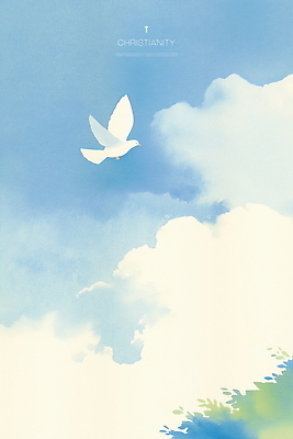 PSD 구름 기독교 일러스트 자연 하늘 수채화 사람없음 파란색 평화 비둘기 국내일러스트 자연요소 종교 컬러 컨셉 조류 생태계 파일형식