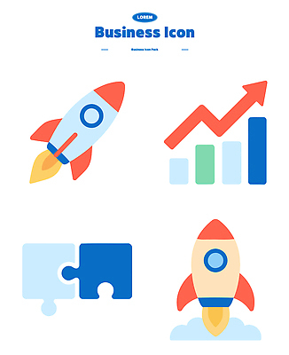 아이콘 비즈니스 성공 그래프 사람없음 로켓 퍼즐 오브젝트 상승 2D아이콘 AI파일 컨셉 파일형식 벡터