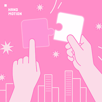 손 분홍색 일러스트 신체부위 퍼즐조각 맞추기 창의력 국내일러스트 AI파일 컬러 조각 모션 사람 퍼즐 파일형식 벡터