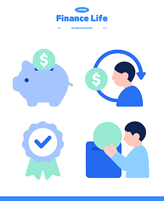 남자 일러스트 관리 상반신 두명 파란색 동전 저축 돼지저금통 목표 계획 투자 재정 얼굴없음 국내일러스트 AI파일 컬러 컨셉 돈 비즈니스 사람 금융 저금통 파일형식 벡터