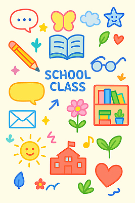 구름 꽃 안경 나비 말풍선 일러스트 학교 편지봉투 책장 사람없음 책 태양 연필 하트 오브젝트 국내일러스트 AI파일 자연요소 모양 식물 잡화 교육 가구 곤충 학용품 봉투 필기구 편지 파일형식 벡터