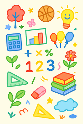 나무 구름 1 꽃 나비 잎 2 일러스트 전구 그래프 농구공 3 사람없음 계산기 퍼센트 덧셈 오브젝트 지우개 삼각자 수학교육 풍선 곱셈 국내일러스트 AI파일 자연요소 식물 교육 곤충 공 문구용품 학용품 농구 자 장비 수학 특수기호 파일형식 벡터