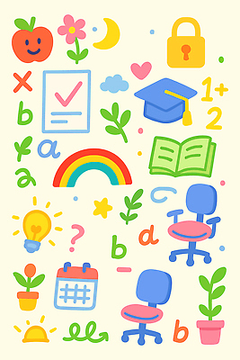 알파벳 꽃 화분 무지개 일러스트 학사모 전구 자물쇠 사람없음 책 숫자 달력 물음표 사과 초승달 덧셈 시험지 곱셈 바퀴의자 국내일러스트 AI파일 자연요소 식물 문자 모자_잡화 기호 영어 의자 과일 졸업 달 수학 파일형식 벡터