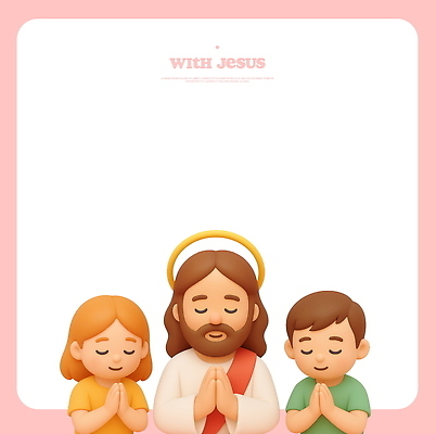 PSD 편집이미지 여자 남자 기독교 어린이 함께함 사랑 상반신 세명 3D 믿음 천주교 기도 예수 편집3D 감정 종교 컨셉 사람 신_종교 디지털합성 파일형식