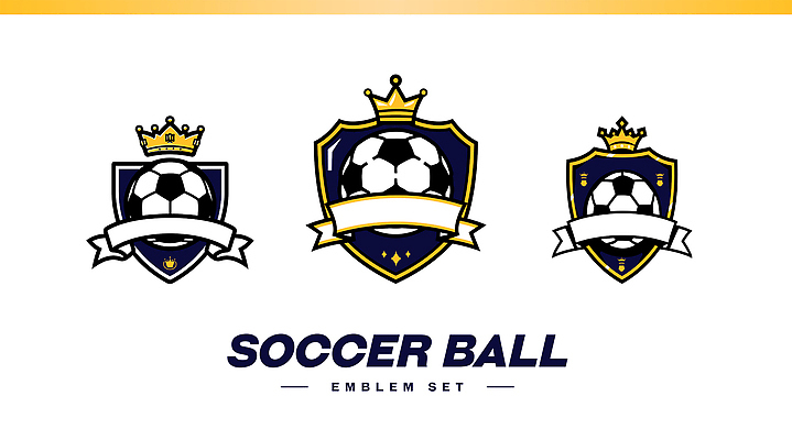 스포츠 일러스트 축구공 왕관 사람없음 세트 축구 심볼 국내일러스트 AI파일 공 축구용품 구기 파일형식 벡터