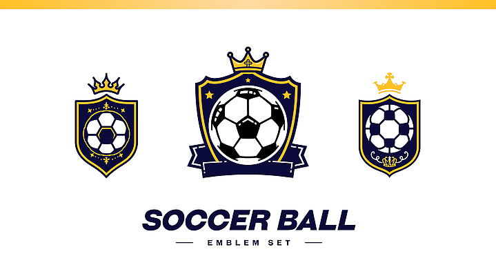 스포츠 일러스트 축구공 왕관 사람없음 세트 축구 심볼 국내일러스트 AI파일 공 축구용품 구기 파일형식 벡터