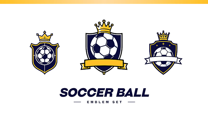 스포츠 일러스트 축구공 왕관 사람없음 세트 축구 심볼 국내일러스트 AI파일 공 축구용품 구기 파일형식 벡터