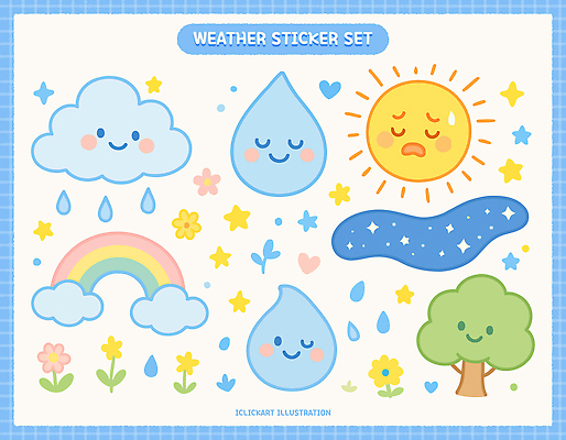 나무 꽃 무지개 일러스트 밤하늘 사람없음 파란색 태양 물방울 오브젝트 빗물 비구름 국내일러스트 AI파일 자연요소 식물 컬러 하늘 비_날씨 야간 먹구름 파일형식 벡터 구름_자연