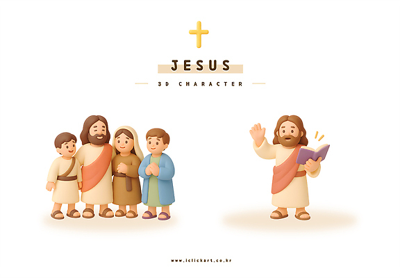 PSD 편집이미지 여자 남자 기독교 3D캐릭터 들기 여러명 성경 천주교 예수 가르침 전도 편집3D 캐릭터 교육 종교 다수 종교용품 모션 사람 3D 신_종교 파일형식
