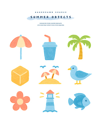 PSD 꽃 음료 섬 일러스트 갈매기 등대 어류 사람없음 여름 야자수 얼음 파라솔 오브젝트 엘리먼트 테이크아웃컵 국내일러스트 자연요소 나무 식물 계절 조류 컵 수중동물 파일형식