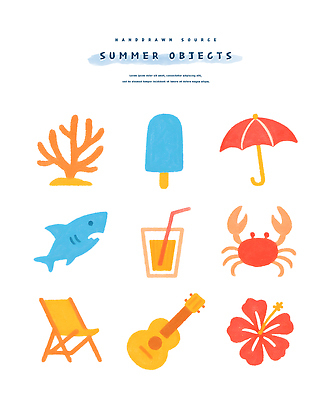 PSD 음료 의자 일러스트 우산 잔 사람없음 여름 게 기타 산호 오브젝트 상어 막대아이스크림 엘리먼트 히비스커스 국내일러스트 식기 계절 꽃 가구 현악기 아이스크림 갑각류 어류 자포동물 파일형식