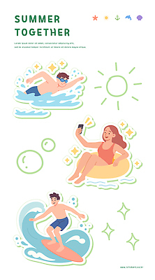 전신 여자 남자 파도 일러스트 앉기 세명 여름휴가 스마트폰 수영 서핑보드 서핑 셀프카메라 균형 물안경 즐거움 튜브 국내일러스트 AI파일 감정 바다 모션 휴가 사람 핸드폰 스마트기기 사진촬영 수상스포츠 보드_스포츠 수영용품 파일형식 벡터 여름_계절