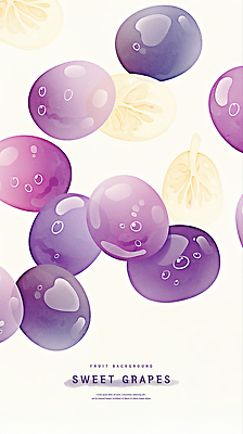 PSD 백그라운드 일러스트 포도 수채화 사람없음 보라색 물방울 국내일러스트 컬러 과일 파일형식